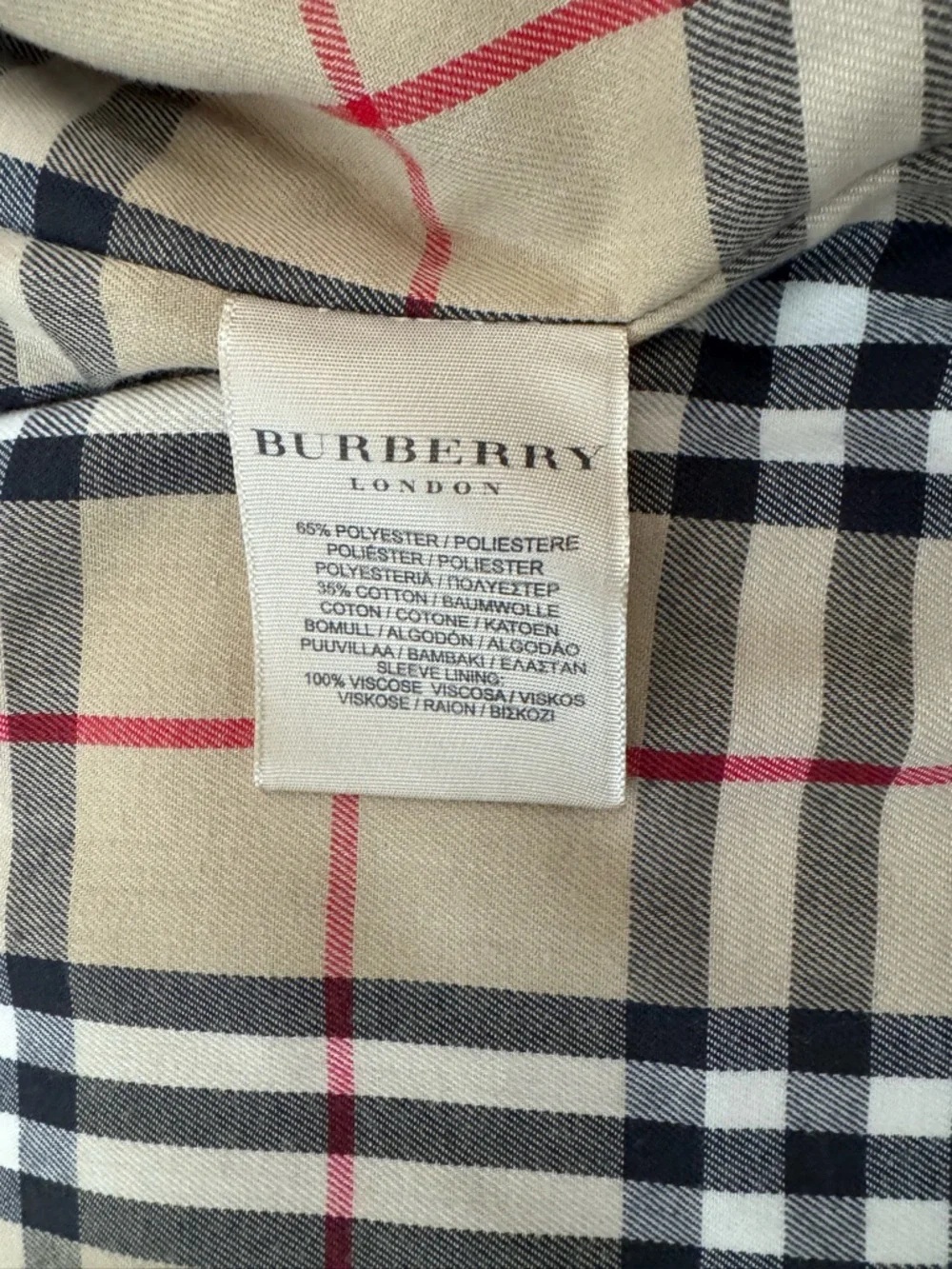 Vintage Burberry Beige Double-Breasted Kensington Trench Coat US Size 8 Slim - Picture 10 of 16